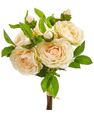 Nearly Natural Set Of 4 11In Camellia Artificial Flower Bouquet