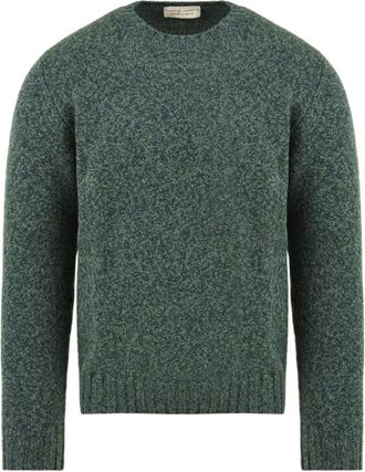 FILIPPO DE LAURENTIIS Trui met ronde hals - Heren - Ronde hals truien - Groen - S - Wol - Truien & Vesten