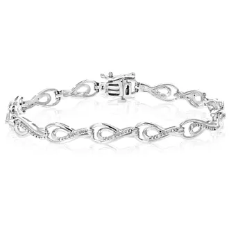 Vir Jewels 1/8 cttw Lab Grown Diamond Tennis Bracelet in Sterling Silver 7 Inch For Women