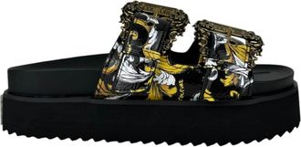 Versace Jeans Couture Platte Sandalen - Dames - Sandalen - Veelkleurig - 35 EU - Leer - Schoenen