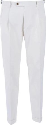 Berwich Retrolong Broek - Heren - Nette broeken - Wit - 2XL - Katoen - Broeken