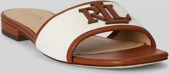 Lauren Ralph Lauren Slipper aus echtem Leder in Camel, Gr&ouml;&szlig;e 36,5