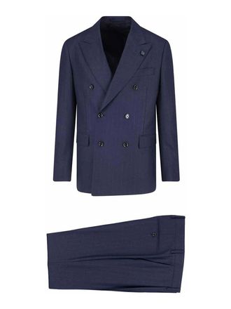 Lardini Double-breasted suit in virgin wool