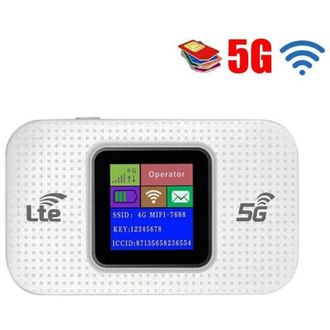 Trade Shop Trade Shop - Modem Wifi Portatile 4g / 5g Router Mobile 150 Mbps Hotspot Con Display Led