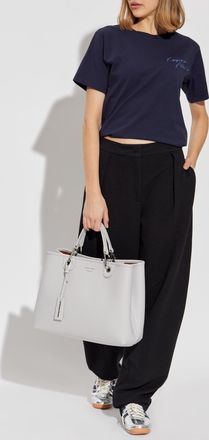 Emporio Armani T-shirt With Logo, Womens, Navy Blue