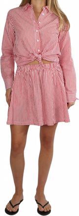 Stateside Womens Poplin Circle Skirt In Poppy Stripe