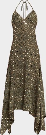 Misa Mattias Mirror Tile Midi Dress