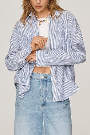 Maeve Kate Classic Linen Cotton Buttondown Shirt by Maeve