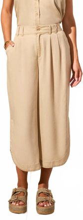 Tribal Flowy Pleated Pant In Dusty Sand