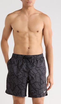 Nike 7-Inch Volley Swim Trunks in Black at Nordstrom Rack, Size X-Large