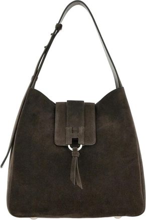 Hogan Hobo Schoudertas - Dames - Schoudertassen - Bruin - ONE Size - Leer - Tassen