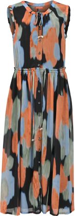 Altuzarra Aether Tie-Dye Midi Dress In Multicolor Polyester