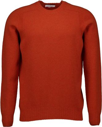 Gran Sasso Rondgebreide trui met ronde hals - Heren - Ronde hals truien - Oranje - 2XL - Truien & Vesten