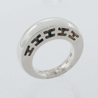 Herm&egrave;s Sterling Silver 925 Band Ring (Pre-Owned)