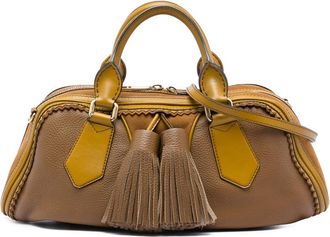 Burberry Pre-owned Burberry Prorsum Grained Calfskin and Suede Tassel Hedwig Satchel Ladies S8OFYIT95UMWI0PJ