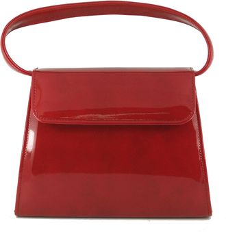 Loni Clutch Handbag for Women | Shoulder & Top-Handle Grab Handbag | Dark Red Patent leather Bag for Wedding & Prom