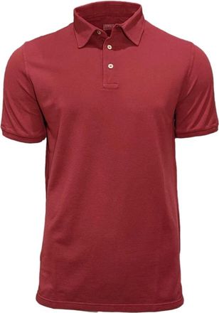 Fedeli Rood Pimento Korte Mouw Polo Shirt - Heren - Polos - Rood - M - Katoen - Tops