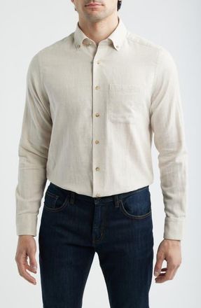Scott Barber The Chambray Button-Down Shirt in Birch at Nordstrom, Size Xx-Large