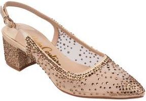 Lady Couture Demin Slingback Pump in Gold at Nordstrom Rack, Size 12
