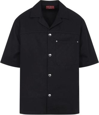 Gucci Hombre, Camisas, Negro, Talla: M