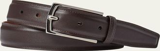 Ralph Lauren Purple Label Mens Ascot Smooth Calfskin Belt