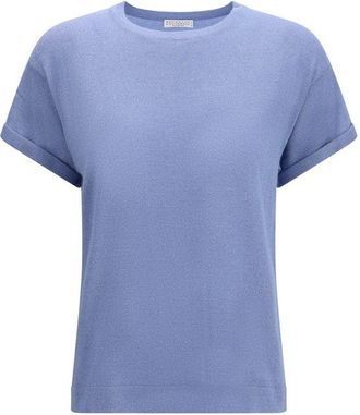 Brunello Cucinelli Blue Nylon Womens T-Shirt