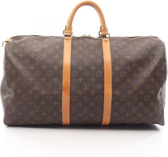 Louis Vuitton Brown Pvc Leather Boston Bag (Pre-Owned)