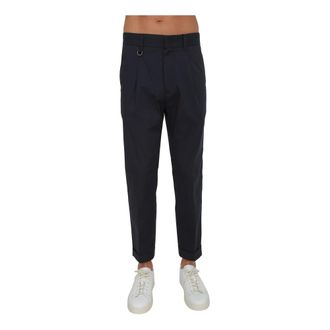 Paolo Pecora Suit Trousers, male, Blue, Size: L Pantalone Tessuto