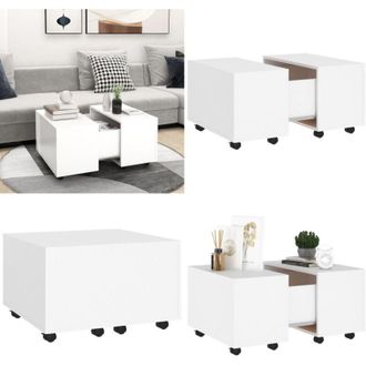 vidaXL Tavolino da Salotto Bianco 60x60x38 cm in Legno Multistrato - Tavolo da salotto - Tavolo in legno multistrato
