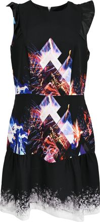 Sandro Sandro Firework-Print Mini Dress in Black Polyester