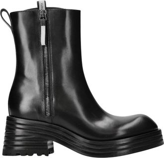 Premiata Enkellaarsjes van geborsteld leer - Dames - Enkellaarsjes - Zwart - 37 EU - Leer - Schoenen