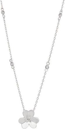 Savvy Cie Jewels Clover Pendant Necklace in White at Nordstrom Rack