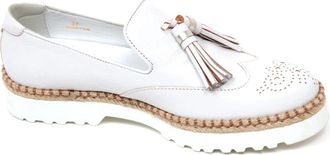Hogan Slip-On Mocassin Schoen - Dames - Loafers - Wit - 37 1/2 EU - Leer - Schoenen