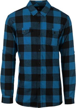 Burnside Plaid Flannel Shirt in Blue/Black at Nordstrom Rack, Size Xx-Large