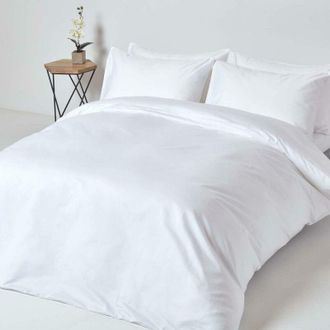 Homescapes Homescapes - White Egyptian Cotton Duvet Cover Set 1000 Thread Count, Double - White