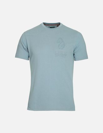 Luke Mens Walker Blue Cotton T-Shirt - Size: 36