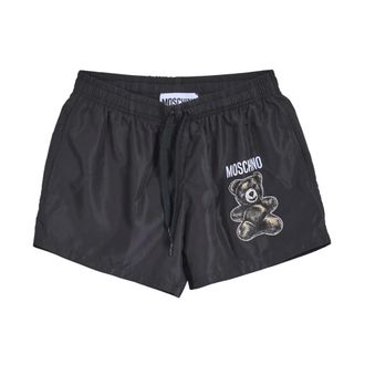 Moschino Beachwear, male, Black, Size: 2XL Adrian Bear Swim Boxer Black