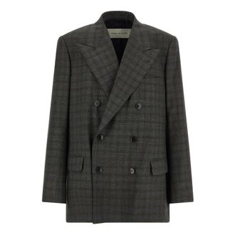 Dries Van Noten Heren, Jassen, Grijs, Maat: S Wol