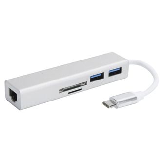 OEM Concentrador Usb-c Con Puerto Ethernet, Velocidad De Transferencia De Datos De 5 Gbps, Concentrador 5 En 1, Con Puerto Usb 3.0 Y Adaptador Gigabit, In