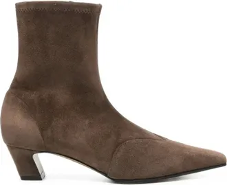 Khaite Nevada Stretch 40Mm Enkellaarzen - Dames - Schoenen - Bruin - Maat: 37 EU Su&egrave;de