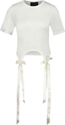 Simone Rocha Womens T-Shirt Ivory Lyocell