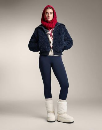 Oysho Giacca testurizzata in montone sintetico color blu navy