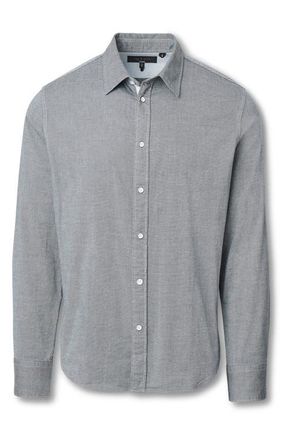 Rag & Bone Tomlin Cotton Dobby Button-Up Shirt in Skyblue at Nordstrom, Size Large