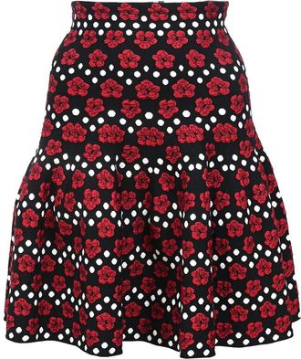 Alaia Ala&iuml;a Floral Printed Mini Skirt (Authentic Pre-Loved)