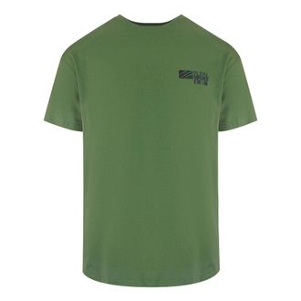 Plein Sport Klassiek Korte Mouwen Logo T-shirt in Olive