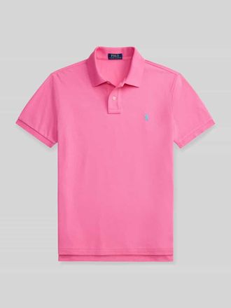 Polo Ralph Lauren Slim Fit Poloshirt aus reiner Baumwolle in Pink, Gr&ouml;&szlig;e XXL
