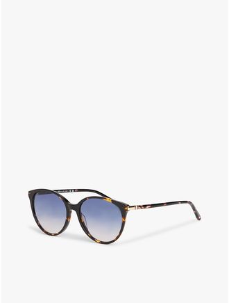 Tommy Hilfiger Womens Bold Butterfly Frame Sunglasses - Brown