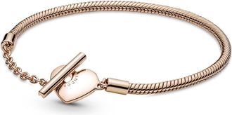 Pandora Moments Heart T-Bar Snake Chain Bracelet