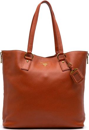 Prada Pre-owned Prada Vitello Daino Side Zip Shopper Tote W7YFNBS47GRIR7IT