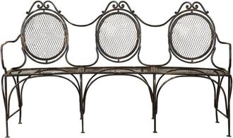 Biscottini International Biscottini - Wrought iron made W176xDP58xH102 cm sized bench